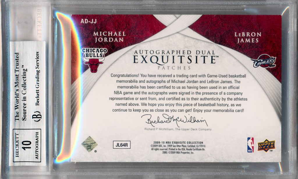 Upper Deck 2009-2010 Exquisite Collection Autographed Dual Patches