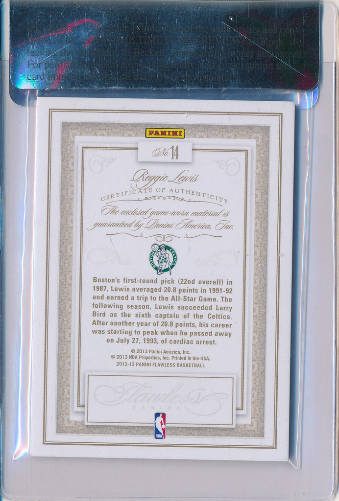 Panini 2012-2013 Flawless Emerald Jumbo Patches #14 Reggie Lewis 5/5 – Mr.  B's Collection