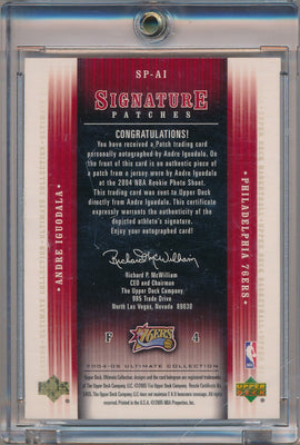 Upper Deck 2004-2005 Ultimate Collection Signature Patches #SP-AI Andre Iguodala 3/25
