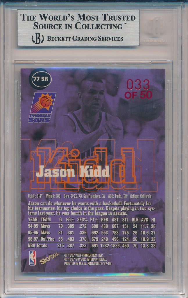 SkyBox 1997-1998 Premium Star Rubies #77SR Jason Kidd 33/50 SkyBox 1997-1998 Premium Star Rubies #77SR Jason Kidd 33/50