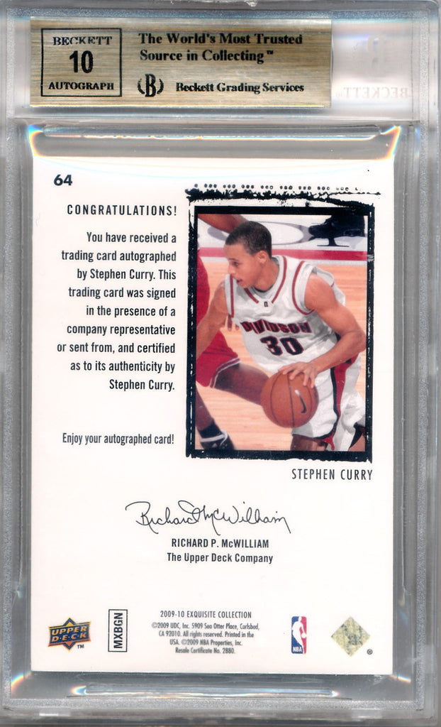 2009 Upper Deck Exquisite Collection Stephen Curry (Autograph)
