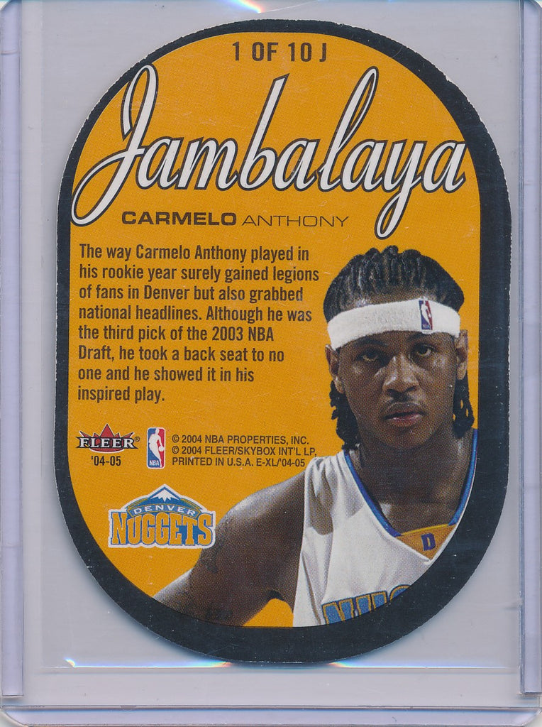 Fleer 2004-2005 SkyBox E-XL Jambalaya #1/10J Carmelo Anthony – Mr 