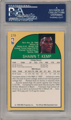 HOOPS 1990-1991 Basketball Rookie #279 Shawn Kemp  / PSA Grade 10
