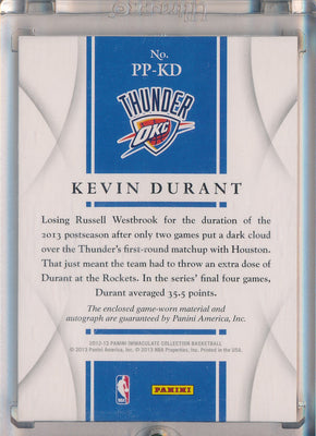 Panini 2012-2013 Immaculate Collection  #PP-KD Kevin Durant 14/75