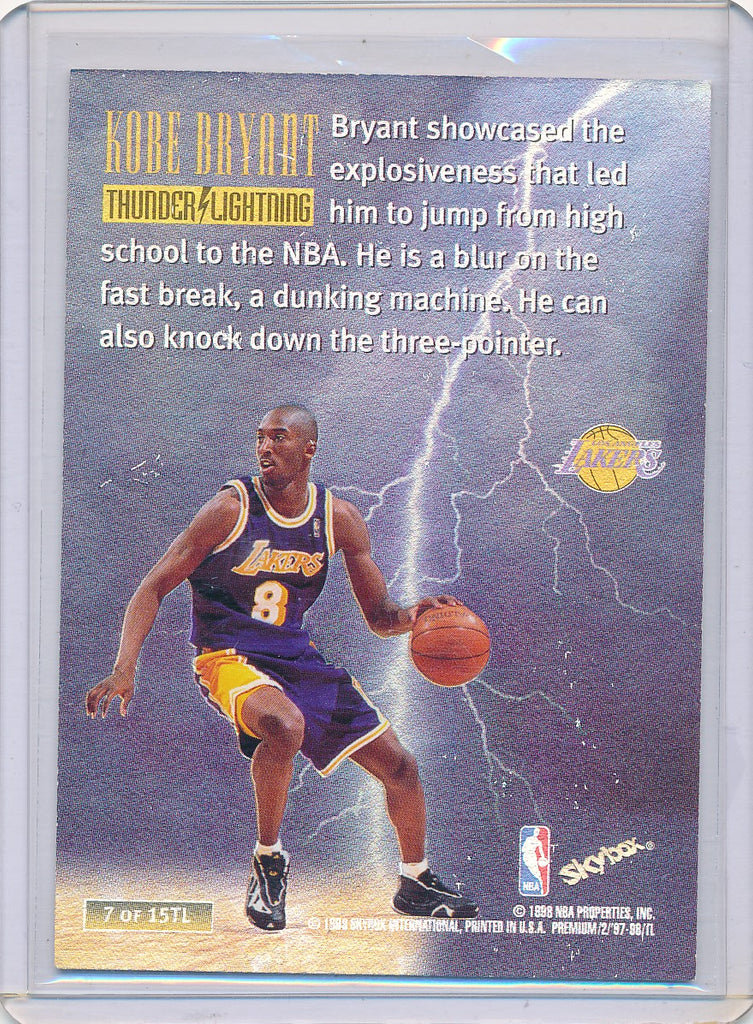 Skybox 1998 Premium Thunder & Lightning #TL7 Kobe Bryant – Mr. B's