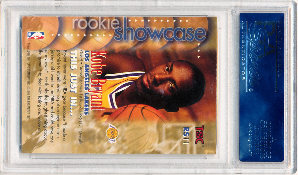 Topps 1996 Stadium Club Rookie Showcase #RS11 Kobe Bryant / PSA