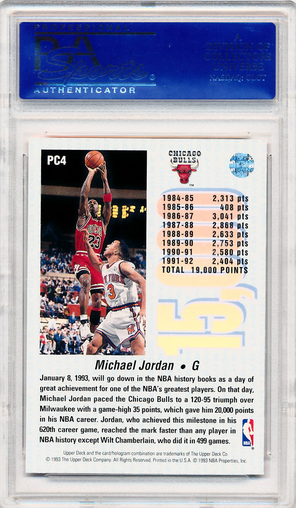 Upper Deck 1992-1993 15,000 Point Club #PC4 Michael Jordan / PSA 