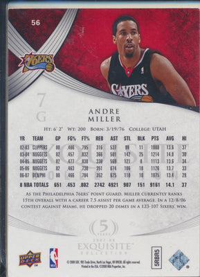 Upper Deck 2007-2008 Exquisite Collection Base #56 Andre Miller 57/225