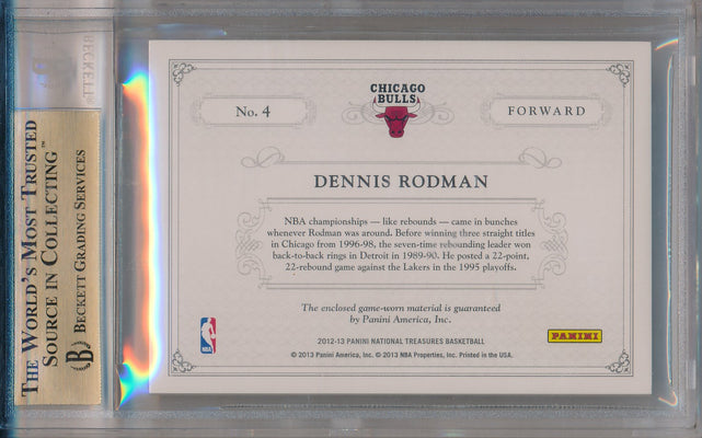 Panini 2012-2013 National Treasures Colossal NBA Logoman #1 Dennis Rodman 1/1 / BGS Grade 9.5