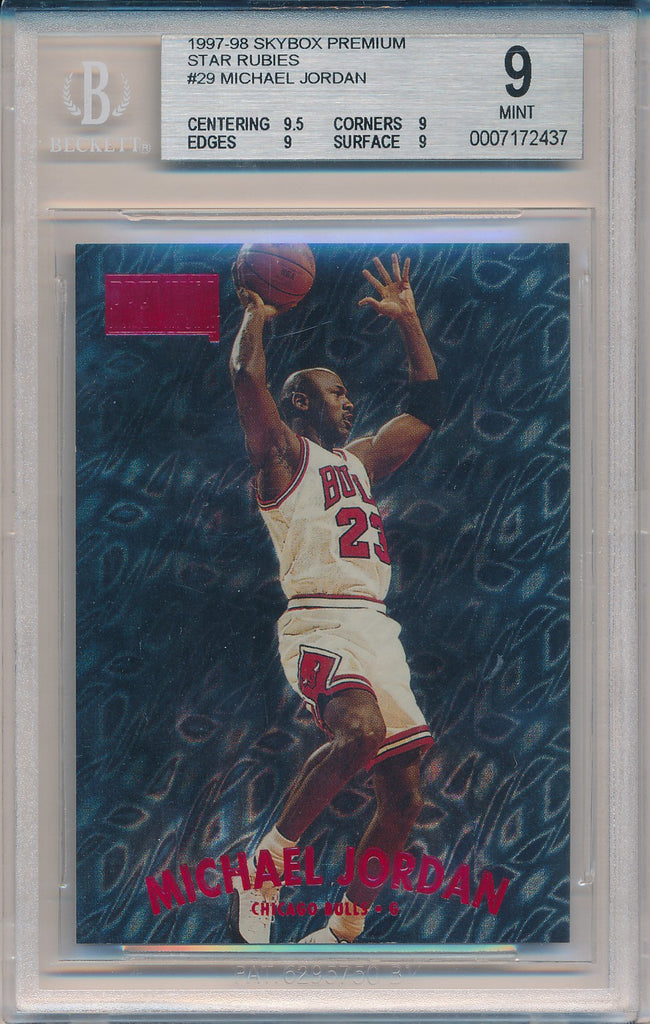 SkyBox 1997-1998 Premium Star Rubies #29SR Michael Jordan 12/50