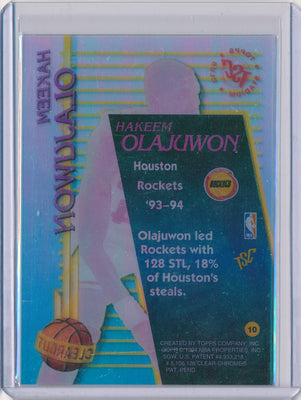 Topps 1993-1994 Stadium Club Clearcut #10 Hakeem Olajuwon