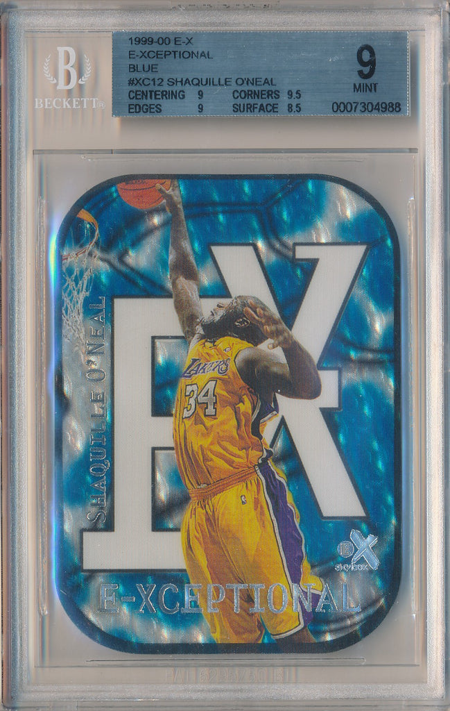 SkyBox 1999-2000 E-X E-Xceptional Blue #12/15XC Shaquille O'neal