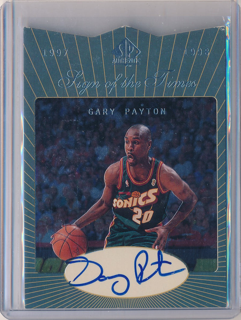 Upper Deck 1997-1998 SP Authentic Sign Of The Times #GP Gary Payton