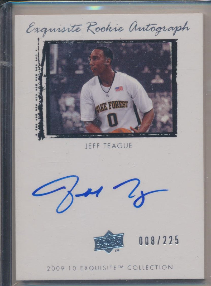 Upper Deck 2009-2010 Exquisite Collection Rookie Auto #57 Jeff Teague 8/225