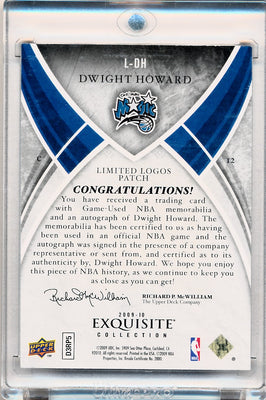 Upper Deck 2009-2010 Exquisite Collection Limited Logos #LDH Dwight Howard 15/20