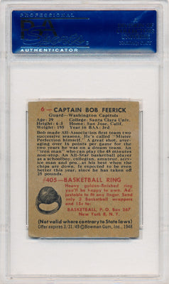 Topps Bowman 1948   #6 Bob Feerick  / PSA Grade 4.5 / Auto Grade None