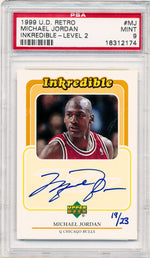 Upper Deck 1999 Ud Retro Inkredible - Level 2 #MJ Michael Jordan 19/23 / PSA Grade 9