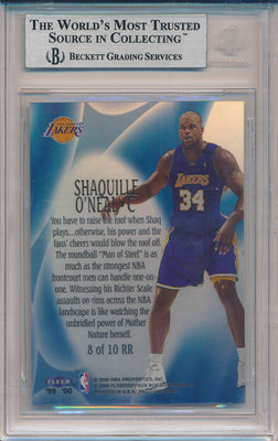 Fleer 1999-2000 Mystique Raise the Roof #8/10RR Shaquille O'neal  91/100 / BGS Grade 9