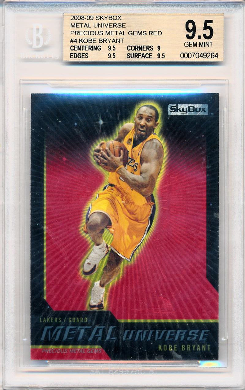 Skybox 2008-2009 Metal Universe Precious Metal Gems Red #4 Kobe Bryant 48/50 / BGS Grade 9.5