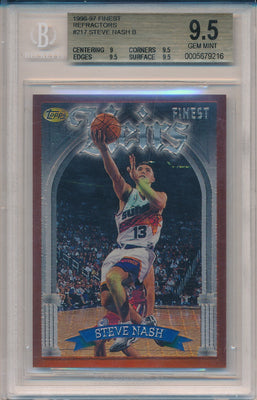 Topps 1996-1997 Finest Refractors #8/4 Steve Nash  / BGS Grade 9.5