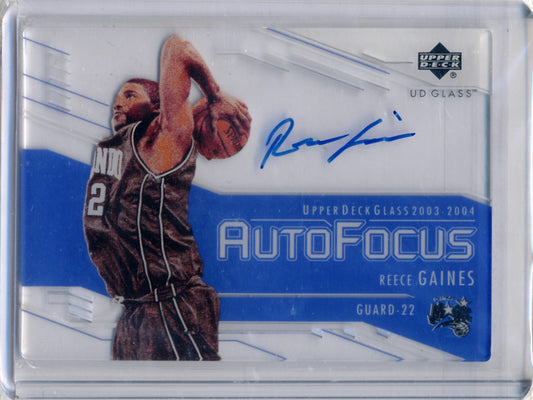 Upper Deck 2003-04 UD Glass Auto Focus #RG Reece Gaines