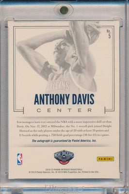 Panini 2013-2013 Intrigue Slam Ink #5 Anthony Davis 2/25