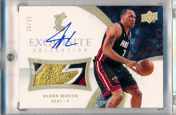 Upper Deck 2007-2008 Exquisite Collection Autographed Patches #EASM Shawn Marion 26/35