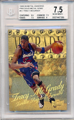 Skybox 1998-1999 Metal Universe Championship Precious Metal Gems #51 Tracy Mcgrady 41/50 / BGS Grade 7.5