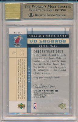 Upper Deck 2003-2004 Upper Deck Legends Signs Of A Future Legend #FL-DY Dwyane Wade  / BGS Grade 9.5 / Auto Grade 10