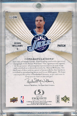 Upper Deck 2007-2008 Exquisite Collection Limited Logos #LLDW Deron Williams 13/50