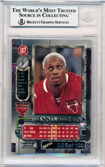 Skybox 1997-1998 Metal Universe Championship Precious Metal Gems Green #107 Dennis Rodman 9/100 / BGS Grade 8.5