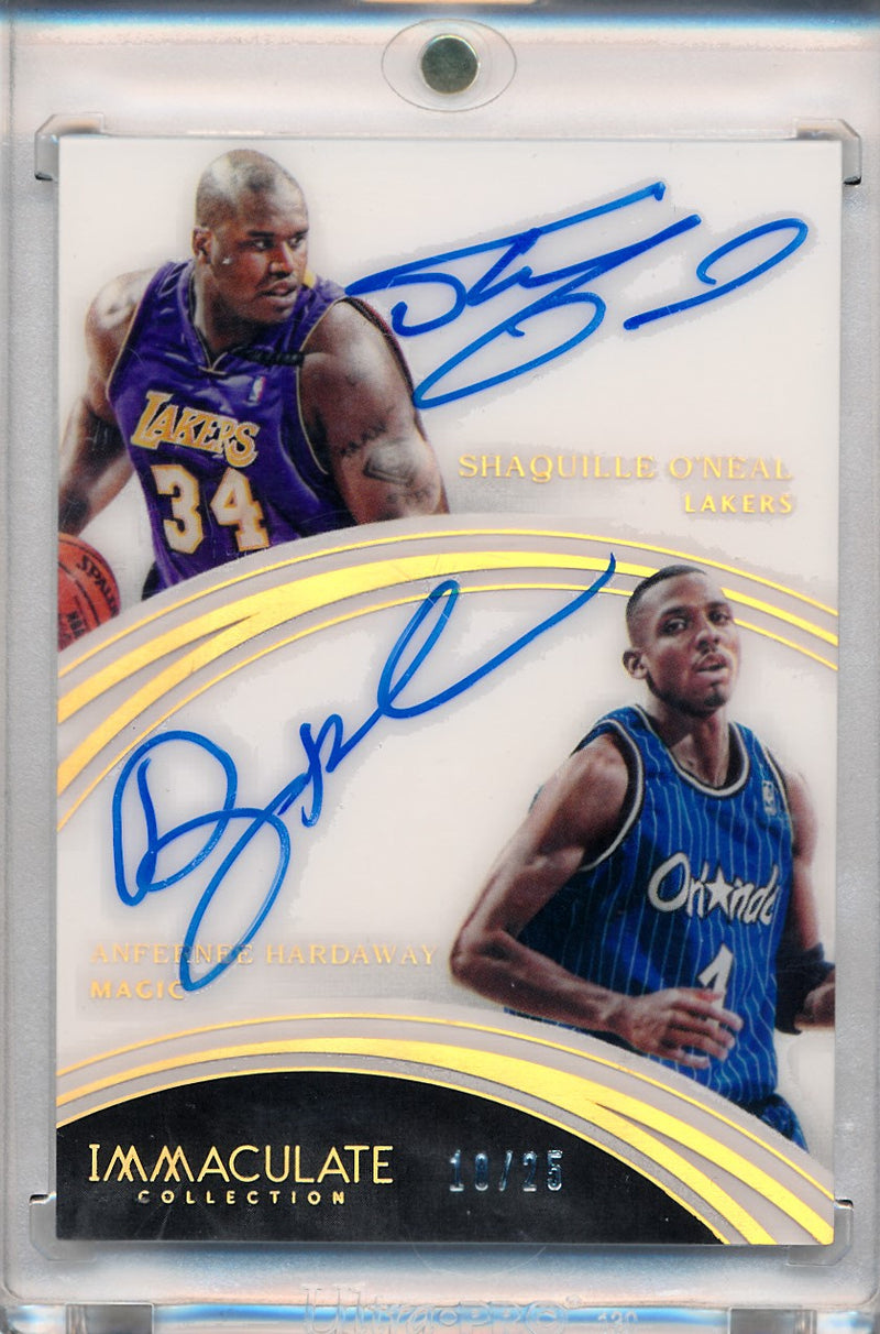 Panini 2015-2016 Immaculate Collection Dual Auto #35 Shaquille O'neal / Anfernee Hardaway 18/25