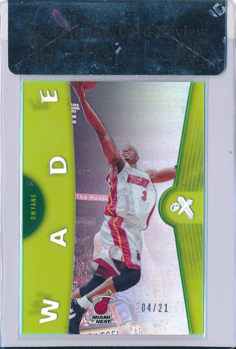 Fleer 2006-2007 E-X Essential Credentials Now #21 Dwyane Wade 4/21 / BGS Grade 8.5