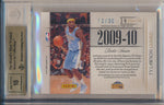 Panini  2009-2010 National Treasures Timeline Materials Last Name Signatures #9 Ty Lawson 12/30 / BGS Grade 9.5 / Auto Grade 10