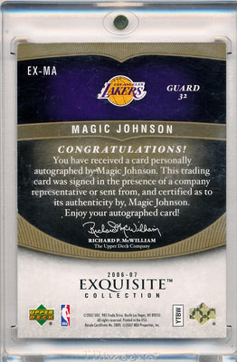 Upper Deck 2006-2007 Exquisite Collection Exquisite Enshrinements #EXMA Magic Johnson 15/25