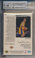 Upper Deck 2003-2004 Exquisite Collection Exquisite Rookie Patch Auto #51 Luke Walton 103/225 / BGS Grade 9 / Auto Grade 10