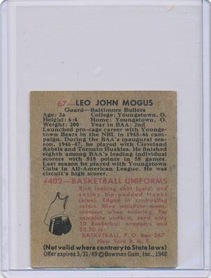 Baltimore Bullets  #67 Leo John Mogus  / PSA Grade