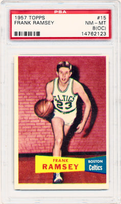 Topps Bowman 1957 Boston Celtics  #15 Frank Ramsey  / PSA Grade 8