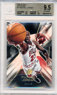 Upper Deck 2006-2007 SPX Spectrum #12 Michael Jordan 8/25 / BGS Grade 9.5