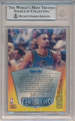 Topps 1998-1999 Finest  Centurions Refractor W/ Peel #C1 Grant Hill 58/75 / BGS Grade 9