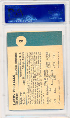 Fleer 1961 Syracuse Nationals  #9 Larry Costello  / PSA Grade 7