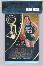 Panini 2012-2013 Immaculate Collection Title Winners Autographs #TWLB Larry Bird 2/3 / Auto Grade 10