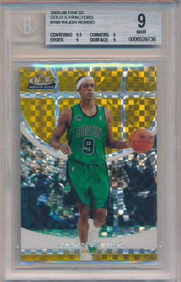 Topps 2005-06 Finest Gold X-Fractors #160 Rajon Rondo 26/39 / BGS Grade 9