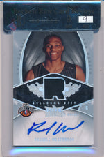 Fleer 2008-09 Hot Prospects White Hot Prospects Jersey Auto #140 Russell Westbrook 1/1 / BGS Grade 9 / Auto Grade 9