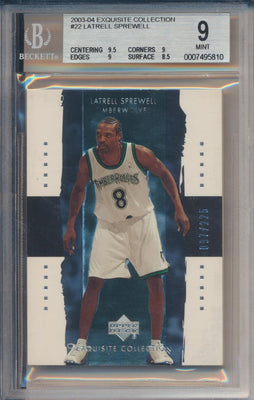 Upper Deck 2003-2004 Exquisite Collection Base #22 Latrell Sprewell 97/225 / BGS Grade 9