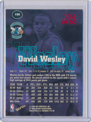 SkyBox 1997-1998 Premium Star Rubies #168 David Wesley 4/50