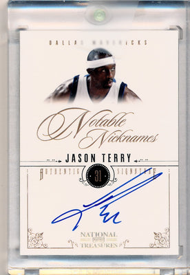 Panini 2010-2011 National Treasures Notable Nicknames  #6 Jason Terry 16/49