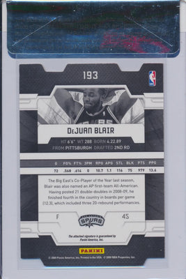 Panini  2009-2010 Donruss Elite RC Auto #193 DeJuan Blair 1/1 / BGS Grade 9 / Auto Grade 10