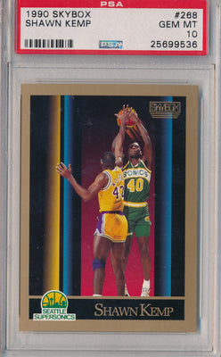 SkyBox 1990-1991 Basketball Rookie #268 Shawn Kemp  / PSA Grade 10