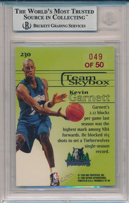 SkyBox 1997-1998 Premium Star Rubies #230 Kevin Garnett 49/50 / BGS Grade 9